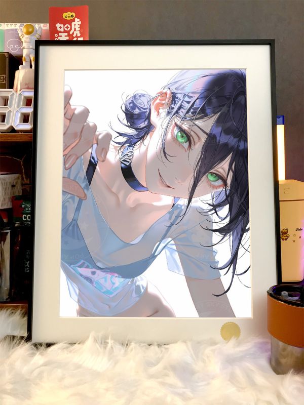 【海外代購】星空《蕾塞》Reze電鋸人鏈鋸人炸彈惡魔波姆動漫二次元裝飾畫 
