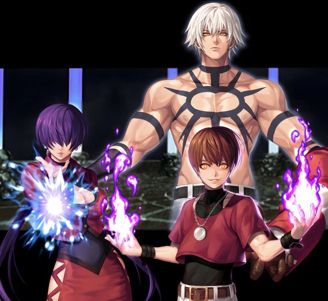 【海外代購】H2 《拳皇97boss隊》大蛇克里斯夏爾美七枷社KOF97裝飾畫 