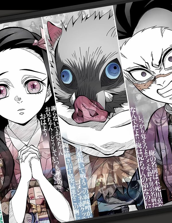 【海外代購】千鳥社 《隊士百景—七隊員》鬼滅之刃隊士百景炭治郎祢豆子善逸伊之助滑鼠墊裝飾畫 