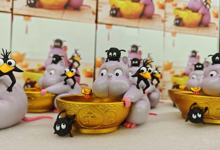 【海外代購】物語 來財 手持金飯碗 來財系列 第三彈 金飯碗坊寶寶 