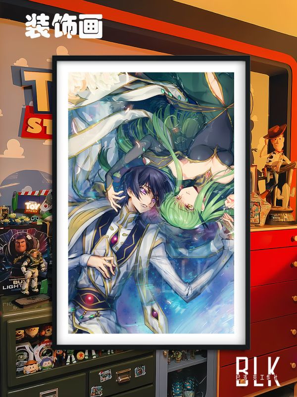 【海外代購】巴洛克 《魯魯修CC》魯路修魯殿魔神Code Geass 反叛的魯路修叛逆動漫裝飾畫冰箱貼 