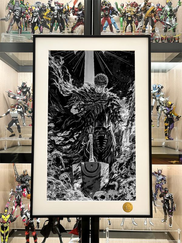 【海外代購】星空 《黑白風格斯》劍風傳奇三浦建太郎烙印戰士Guts嘎子黑色劍士二次元裝飾畫 
