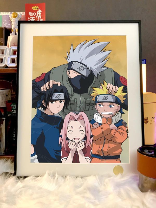【海外代購】星空 《卡卡西班》第七班火影忍者NARUTO鳴人宇智波佐助小櫻動漫二次元裝飾畫 