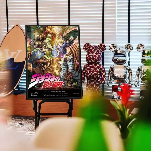 【海外代購】千鳥社《JOJO的奇妙冒險：戰鬥潮流》喬瑟夫喬斯達西撒簽名裝飾畫 