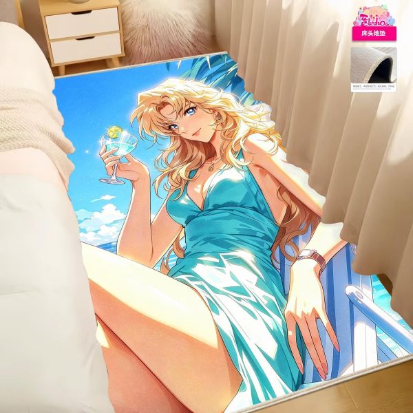 【海外代購】阿喵畫社 夏日風情 貝爾摩德 展館級12k收藏超清精裱畫 床頭地墊 