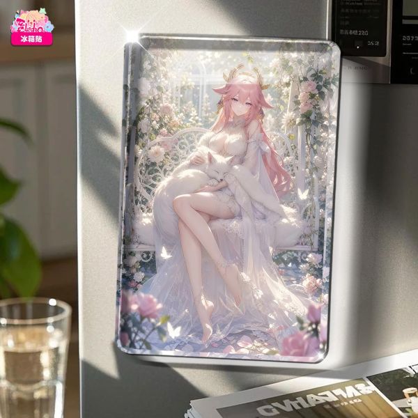 【海外代購】阿喵畫社 玫瑰後花園 八重神子 新品12K主題超清裝飾畫 床頭地墊 冰箱貼 