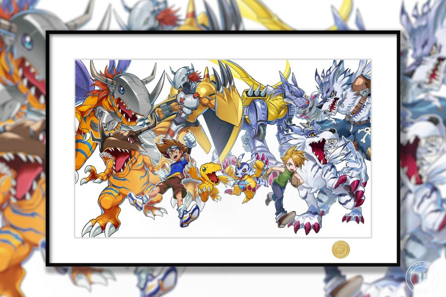 【海外代購】H2 《太一阿和》數碼寶貝大冒險戰鬥暴龍獸人加魯魯動漫裝飾畫 