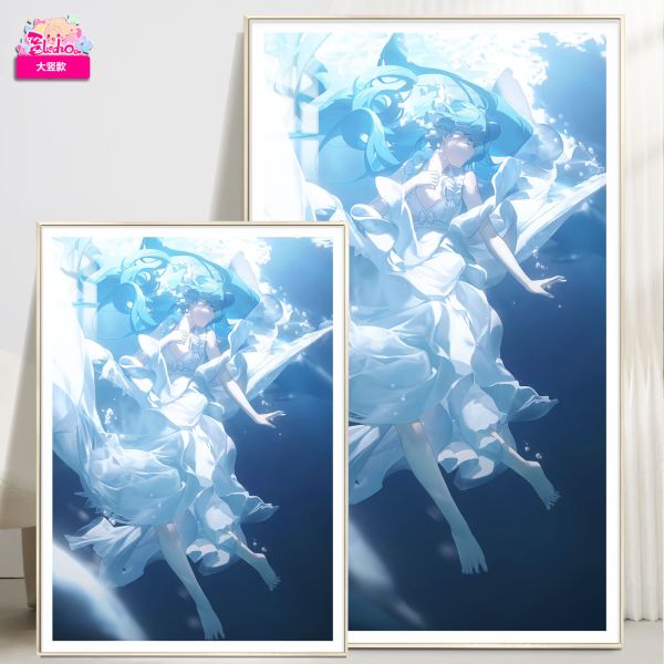 【海外代購】阿喵畫社 深海 初音未來 12k超清裝飾畫 