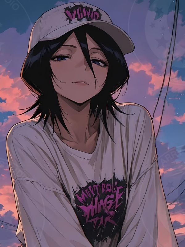 【海外代購】星空《跪姿露琪亞》死神bleach黑崎一護織姬戀次境·界裝飾畫 