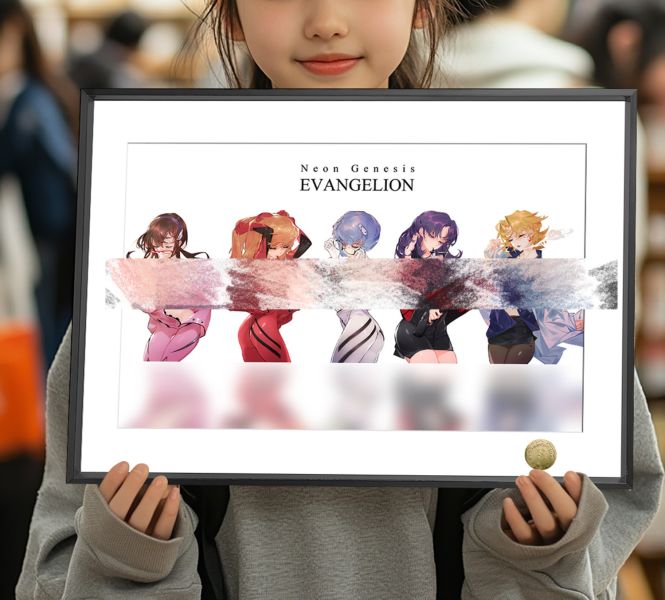 【海外代購】皇呱 《EVA女主角》新世紀福音戰士綾波麗、明日香、葛城美里、赤木律子、真希波週邊裝飾畫 