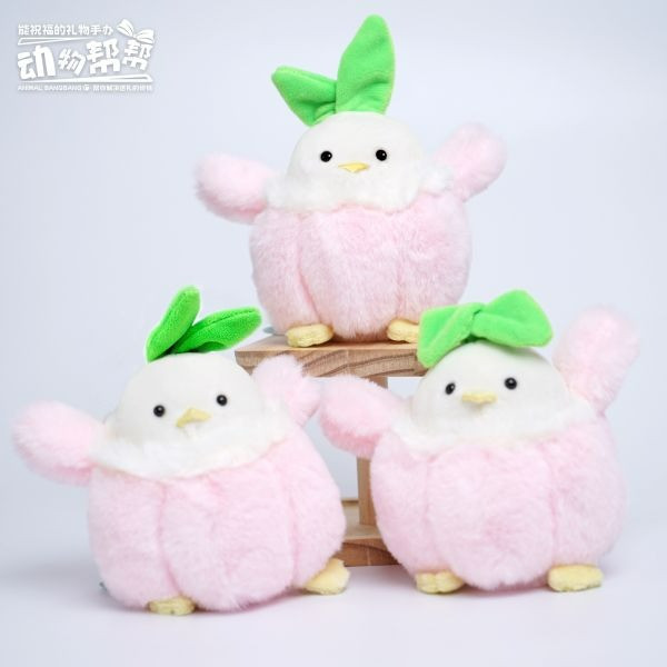 【海外代購】傑刻動漫×動物幫幫農場 蒜鳥大小毛絨 可發聲小毛絨蒜鳥 