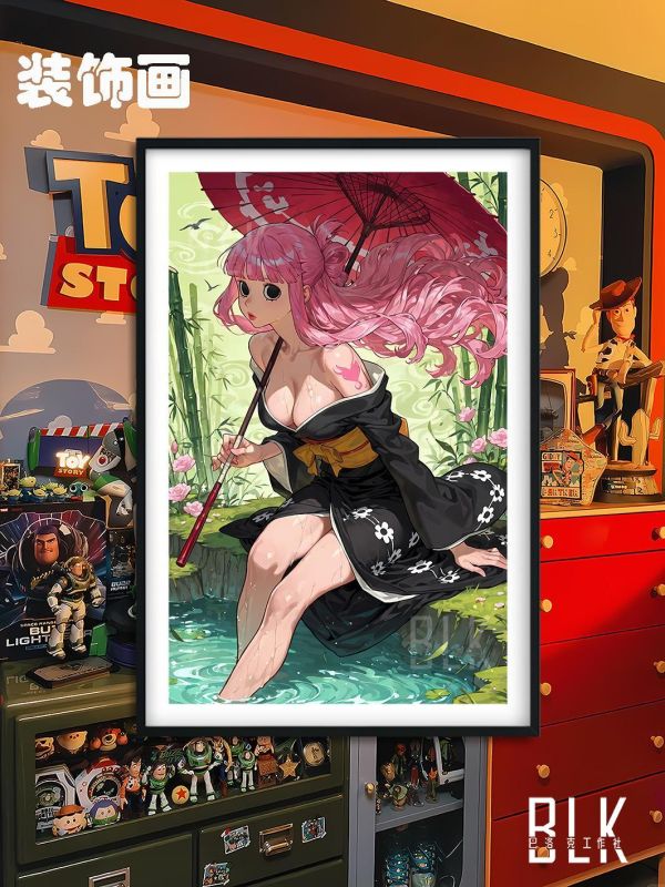 【海外代購】巴洛克 《和風佩羅娜》幽靈公主Perona海賊王onepiece動畫裝飾畫冰箱貼 