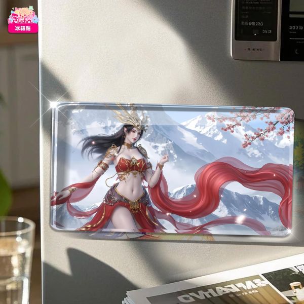 【海外代購】阿喵畫社 國色天香 寒雪 美杜莎 12k主題超清裝飾畫 滑鼠墊  床頭地墊 冰箱貼 