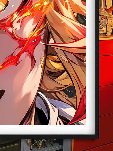 【海外代購】巴洛克 《炎柱之眼》鬼滅之刃無限城篇猗窩座炭治郎煉獄杏壽郎炎柱動漫裝飾畫冰箱貼 