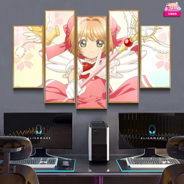 【海外代購】阿喵畫社 魔卡少女櫻 櫻之魔法五幅套裝 新品12k超清異形套裝裝飾畫 