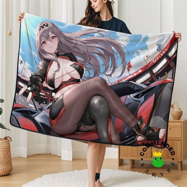 【海外代購】皇呱 《車模紅蓮：暗影》勝利女神：妮姬裝飾畫 午睡毯 地毯 