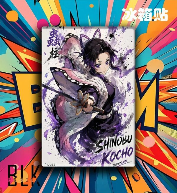 【海外代購】巴洛克 《水墨蝴蝶忍》鬼滅之刃無限城篇裝飾畫冰箱貼 