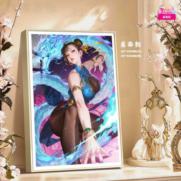 【海外代購】阿喵畫社 龍吟春麗 展館級8k超清精裱畫 牆面掛毯 冰箱貼 