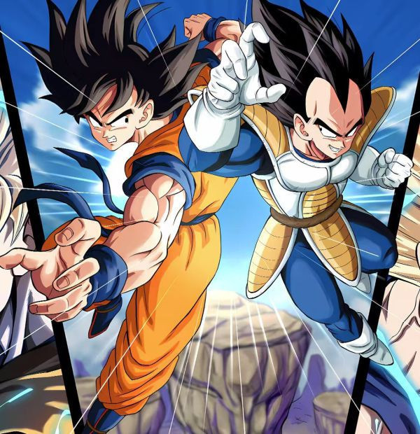 【海外代購】H2 龍珠《悟空貝吉塔》超級賽亞人裝飾畫 