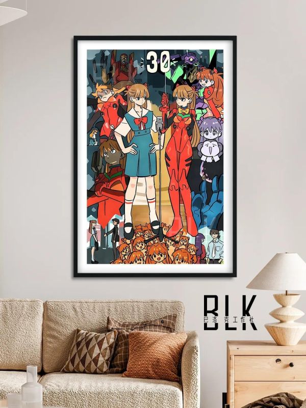 【海外代購】巴洛克《百變明日香》新世紀福音戰士裝飾畫冰箱貼 