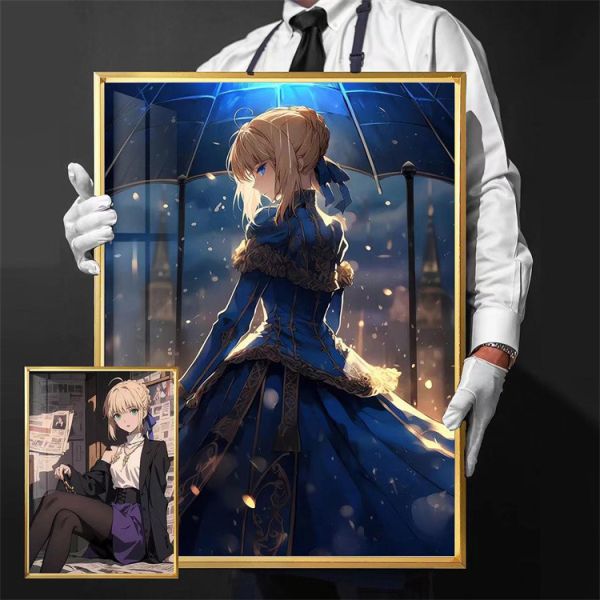 【海外代購】千鳥社 命運之夜Fate阿爾托莉亞聖劍 裝飾畫 01 