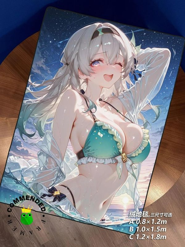 【海外代購】皇呱 《浪遇流螢》星穹鐵道流螢泳裝裝飾畫 午睡毯  地毯 