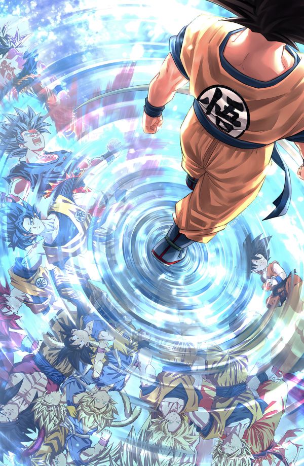 【海外代購】H2 《水中悟空》七龍珠超級賽亞人鳥山明卡卡洛特七龍珠動漫裝飾畫 