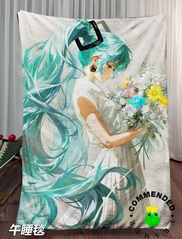 【海外代購】皇呱 《初音夏之花束》初音未來裝飾畫 午睡毯 地毯 