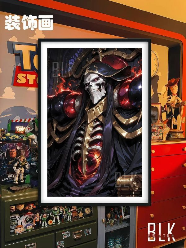 【海外代購】巴洛克 《骨王》Overlord安茲·烏爾·恭骨王裝飾畫冰箱貼 