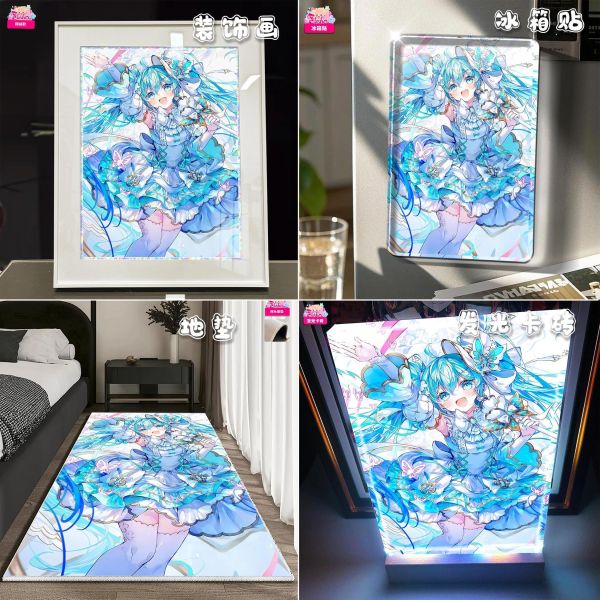 【海外代購】阿喵畫社 歌聲未來 初音臻彩款 展館級8k收藏超清精裱畫 牆面掛毯 床頭地墊 發光卡磚 冰箱貼 