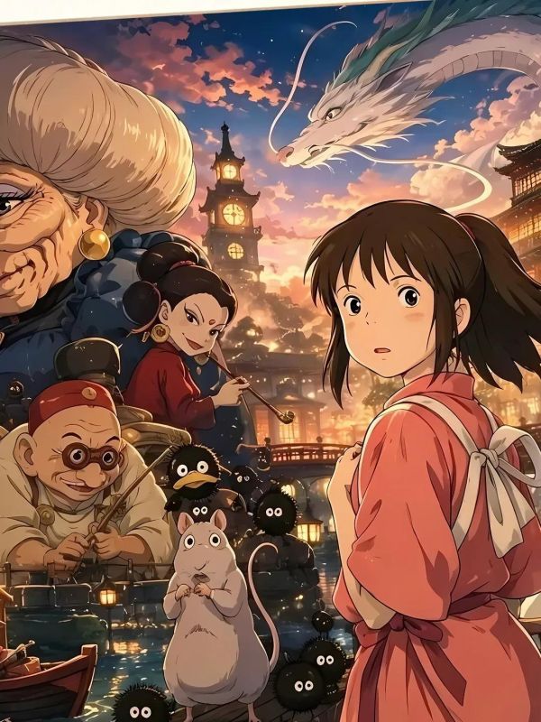【海外代購】星空 《千與千尋大合集》神隱少女宮崎駿裝飾畫 