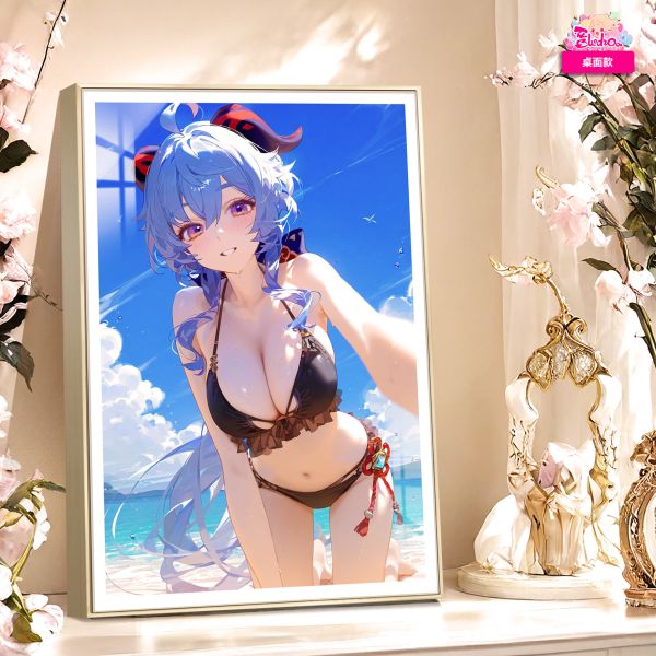 【海外代購】阿喵畫社 海景風情 甘雨 8k超大高清裝飾畫 