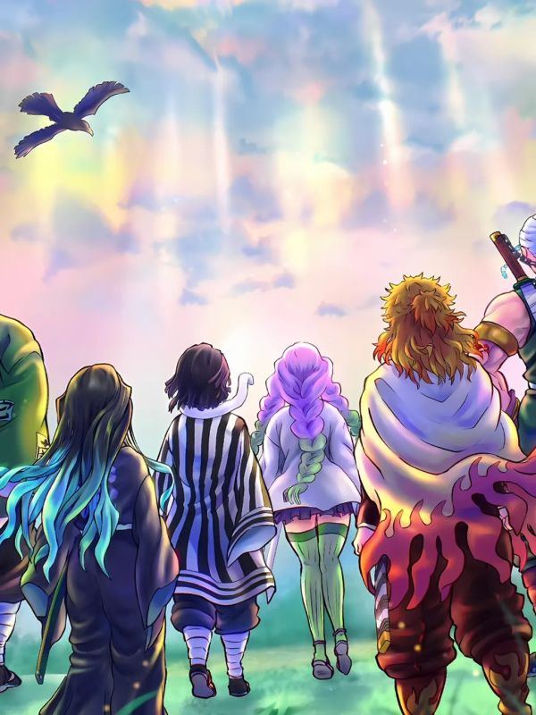 【海外代購】星空《九柱背影》鬼滅之刃無限城篇裝飾畫 