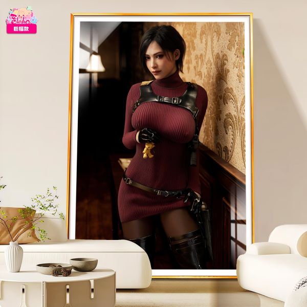 【海外代購】阿喵畫社 站姿 艾達王 8k主題高清裝飾畫 午睡毛毯 牆面掛毯 床頭地墊 冰箱貼 