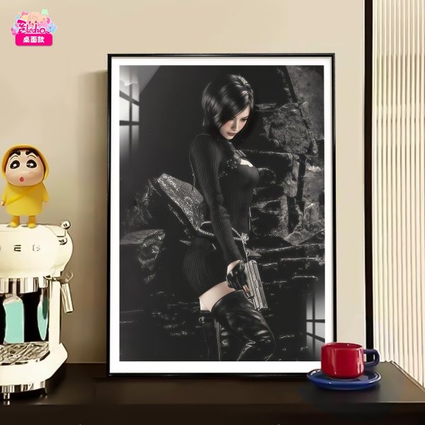 【海外代購】阿喵畫社 黑玫瑰 艾達王 8k主題高清裝飾畫 牆面掛毯 地墊 冰箱貼 