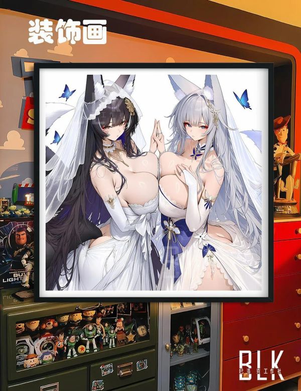 【海外代購】巴洛克 《信濃武藏》碧藍航線埃吉爾興登堡動漫裝飾畫冰箱貼 