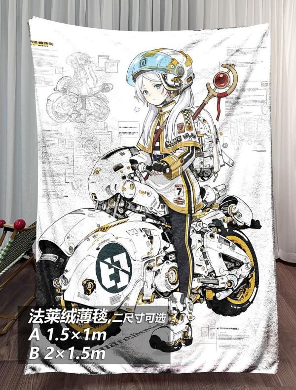 【海外代購】千鳥社 《芙莉蓮摩托車》 葬送的芙莉蓮Frieren摩托車精靈魔法使午睡毯地毯裝飾畫 