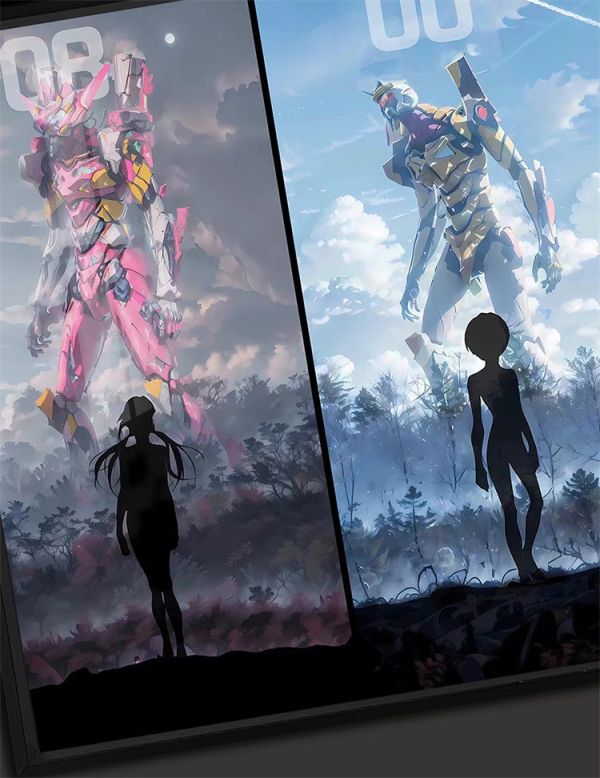 【海外代購】千鳥社 新世紀福音戰士EVA 明日香 綾波麗 裝飾畫 