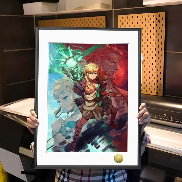 【海外代購】皇呱 《永恆勇者的冒險》塞爾達傳說：王國之淚裝飾畫 午睡毯 地毯 