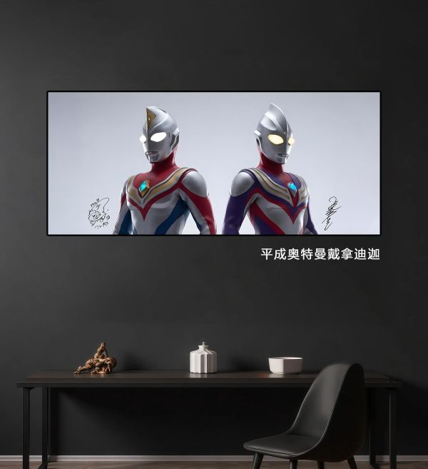 【海外代購】千鳥社 《平成奧特曼戴拿迪迦》ultraman平成奧特曼戴拿迪迦人間體聲優演員簽名滑鼠墊裝飾畫 滑鼠墊 
