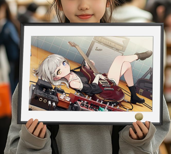 【海外代購】皇呱 《貓系少女要楽奈》 MyGO!!!!!的吉他手貓系少女要楽奈週邊裝飾畫 午睡毯 地毯 