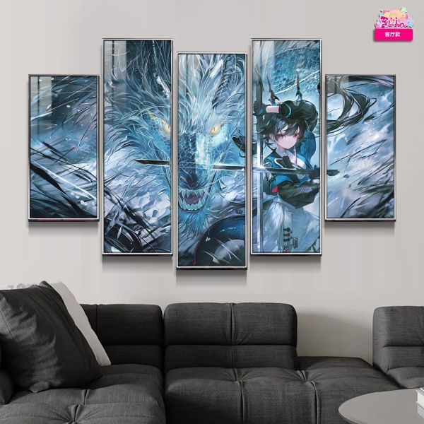 【海外代購】阿喵畫社 龍吟 陳千語五幅套組裝飾畫 明日方舟 