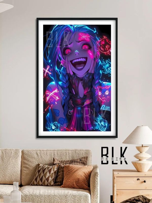 【海外代購】巴洛克 《驚喜金克斯》英雄聯盟LOL裝飾畫冰箱貼 