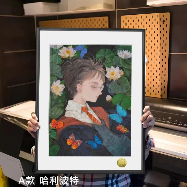 【海外代購】皇呱 《油畫哈利赫敏》哈利·波特霍格沃茨魔法學院裝飾畫 午睡毯 地毯 