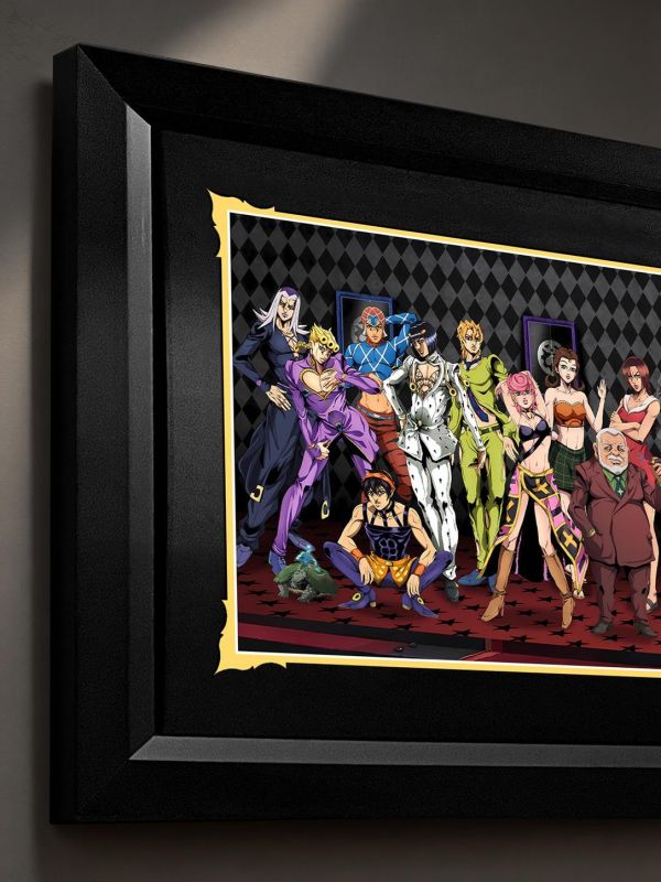 【海外代購】千鳥社 《JOJO—黃金群像》 JOJO的奇妙冒險黃金之風喬魯諾布加拉提小隊承太郎全家福長幅裝飾畫 