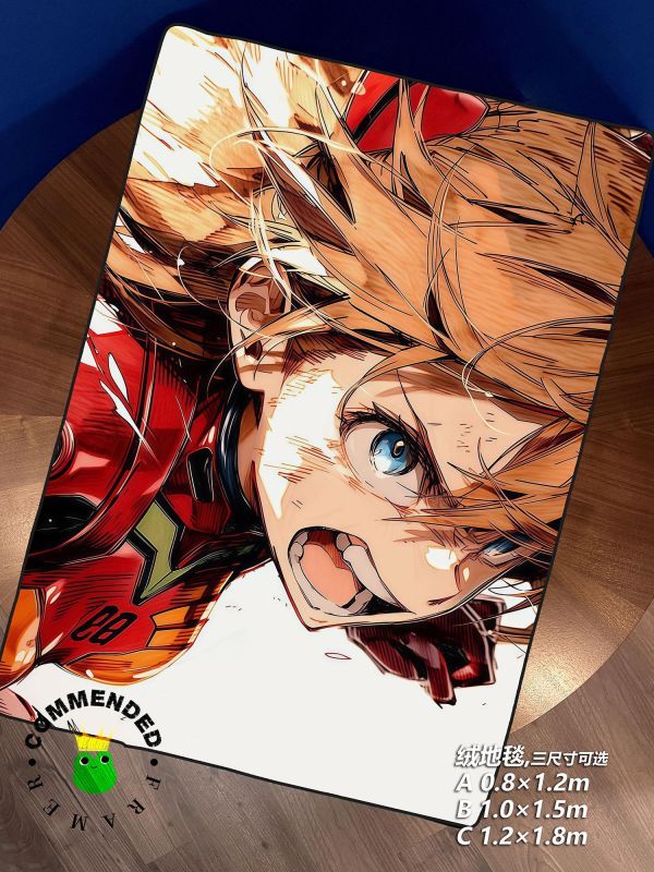 【海外代購】皇呱 《明日香的憤怒》 第二適格者惣流·明日香·蘭格雷的憤怒同人周邊裝飾畫 午睡毯 地毯 