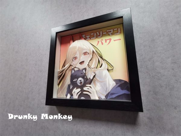 【海外代購】【34CM】醉猴組 鏈鋸人帕瓦 立體裝飾畫01 