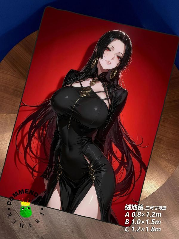 【海外代購】皇呱 《紅宴女帝》 海賊王波雅漢庫克紅宴女帝同人周邊裝飾畫 午睡毯 地毯 