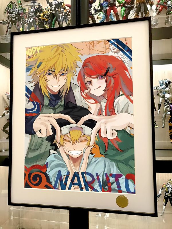 【海外代購】星空 《鳴人一家》火影忍者漩渦鳴人波風水門naruto動畫裝飾畫 