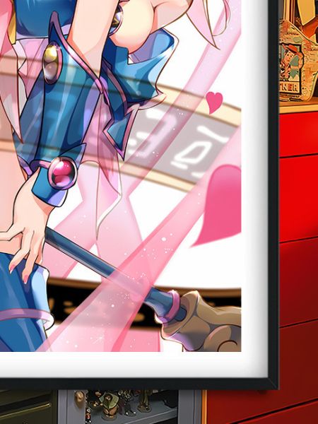 【海外代購】巴洛克 《粉紅黑魔導》女孩遊戲王武藤遊戲海馬天空龍卡牌三幻神動漫裝飾冰箱貼 